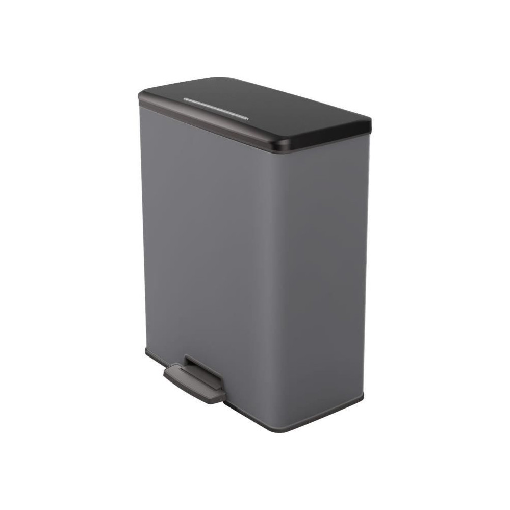 Poubelle Duo Rectangle - DECO BIN - CURVER - 52L (26+26L) - 49 x 32 x