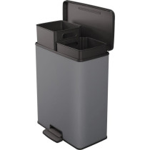 Poubelle Duo Rectangle - DECO BIN - CURVER - 52L (26+26L) - 49 x 32 x