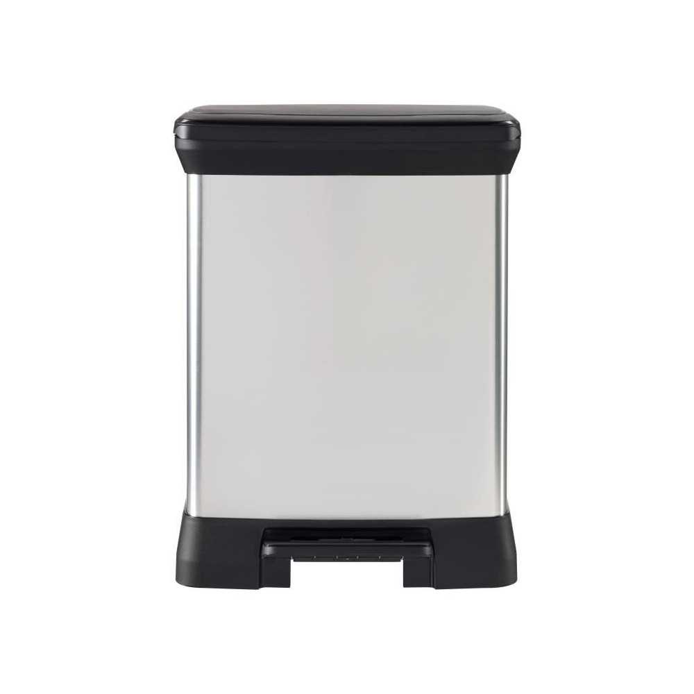 Poubelle Rectangle - DECO BIN - CURVER - 50L - Design élégant - 39 x