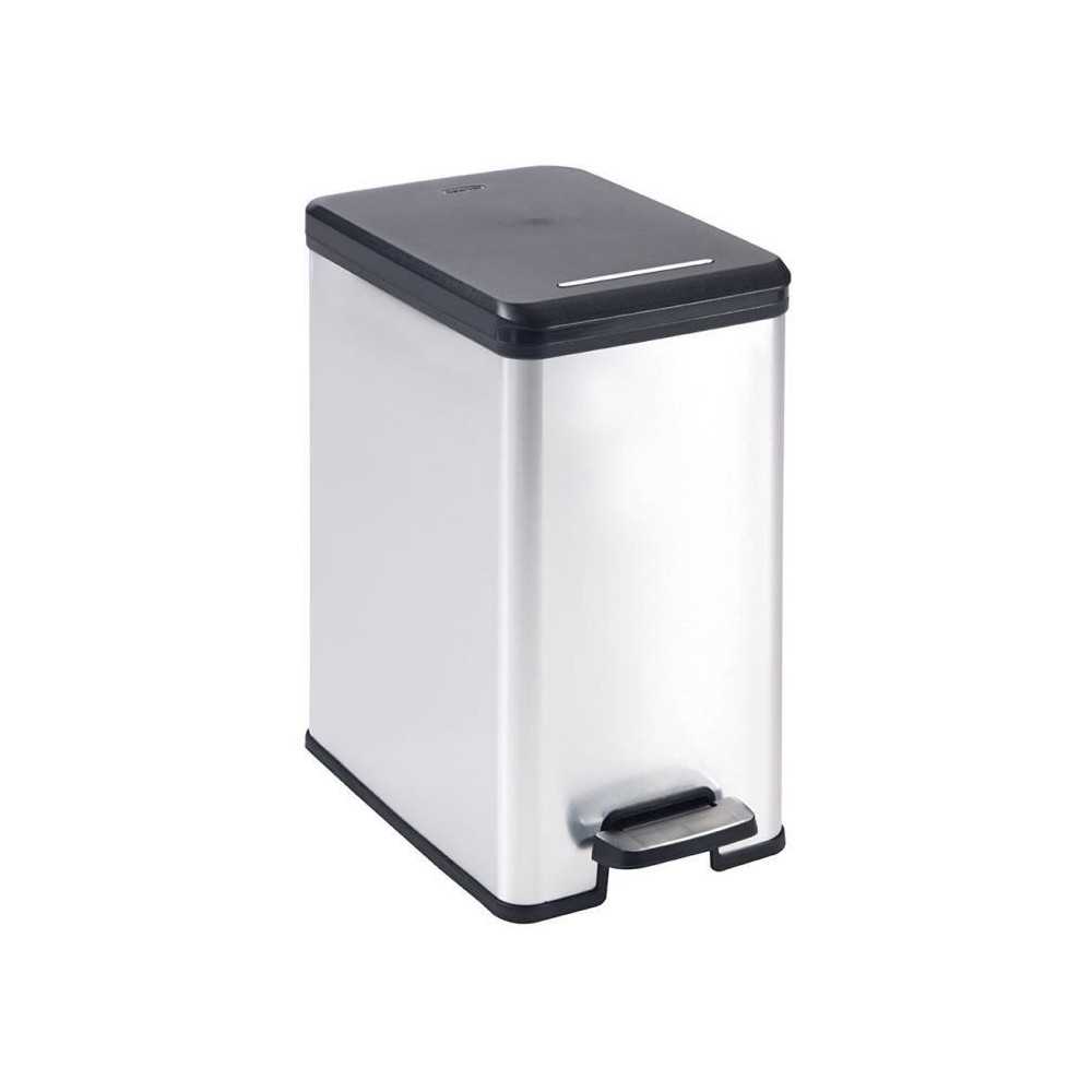 Poubelle Slim - SLIM BIN - CURVER - 25L - Design compact - 41 x 27 x 5