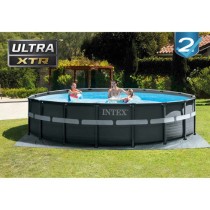 Kit Piscine hors sol tubulaire INTEX - Ultra XTR - 549 x 132 cm - Ronde (Filtre a sable, bâche, tapis de sol, échelle) - 26330