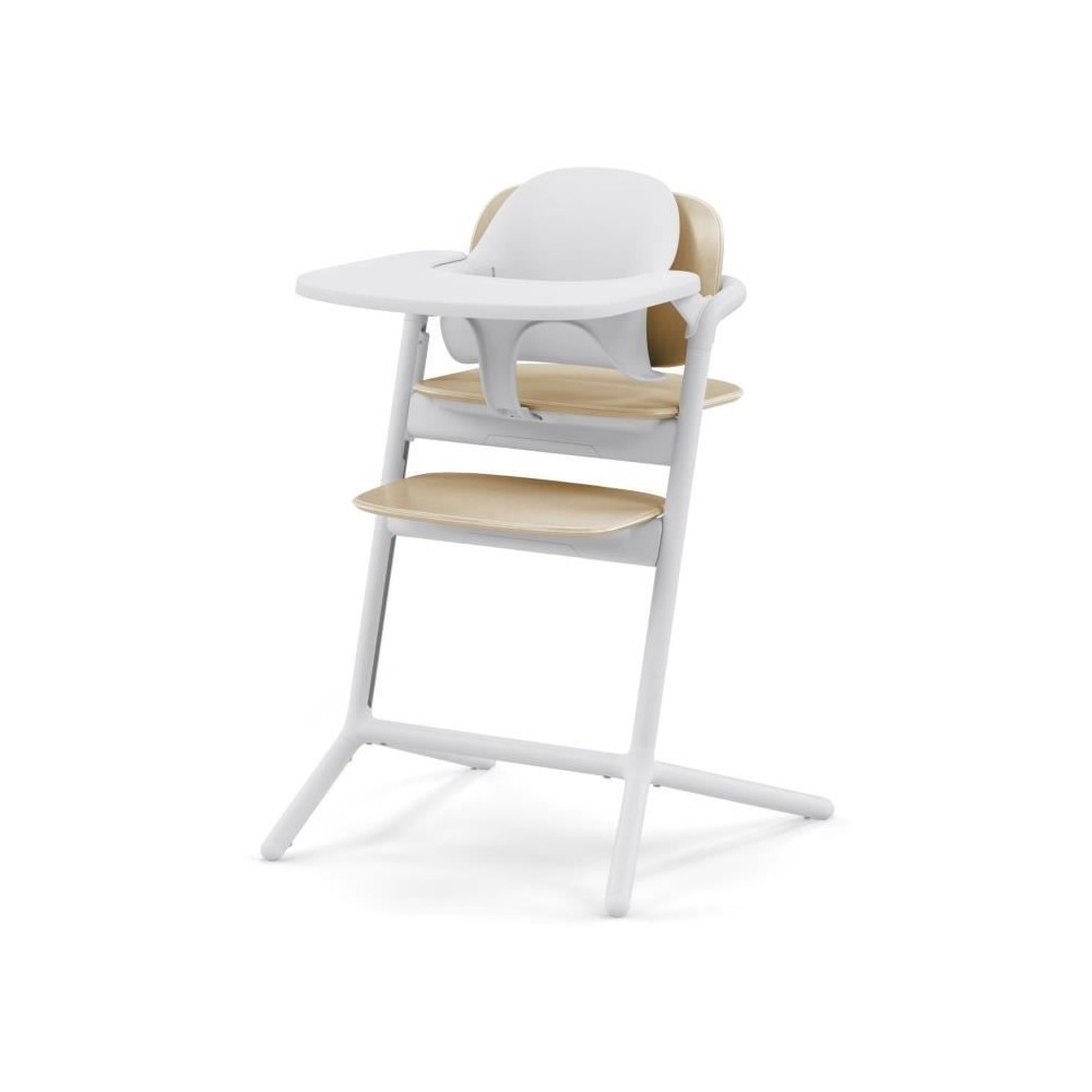 CYBEX - Chaise haute évolutive - Pack 3 en 1 - LEMO 2 - Blanc/ Bois -