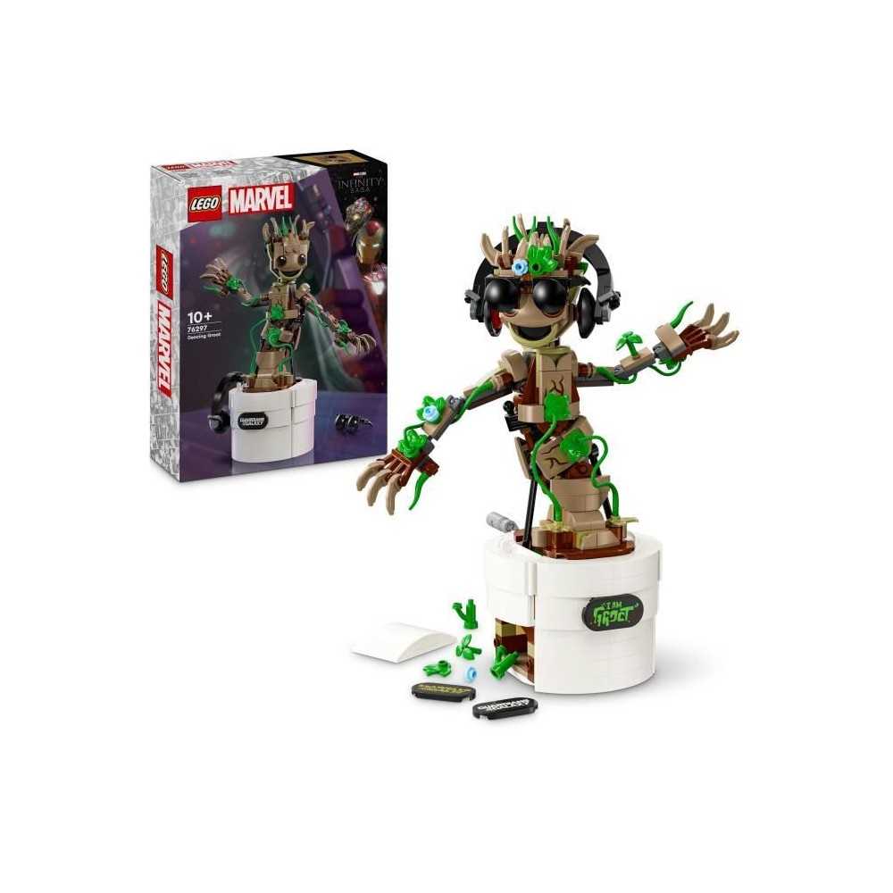 LEGO Marvel 76297 La danse de Bébé Groot, Jouet animé a construire pour enfants