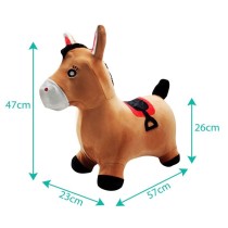 Porteur - LEXIBOOK - Cheval Sauteur Gonflable en Peluche - Design 2-en-1 - Housse amovible - Pour Enfant