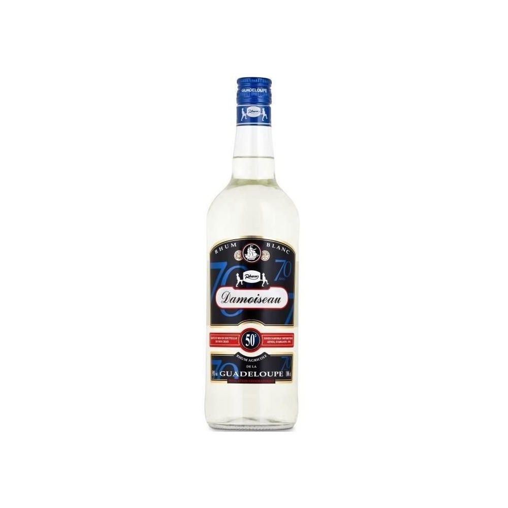 Rhum Damoiseau - Rhum agricole blanc - Guadeloupe - 50%vol - 100cl