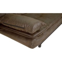 Banquette clic-clac DARIUS - Tissu Marron - L 194 x P 121 x H 83 cm -