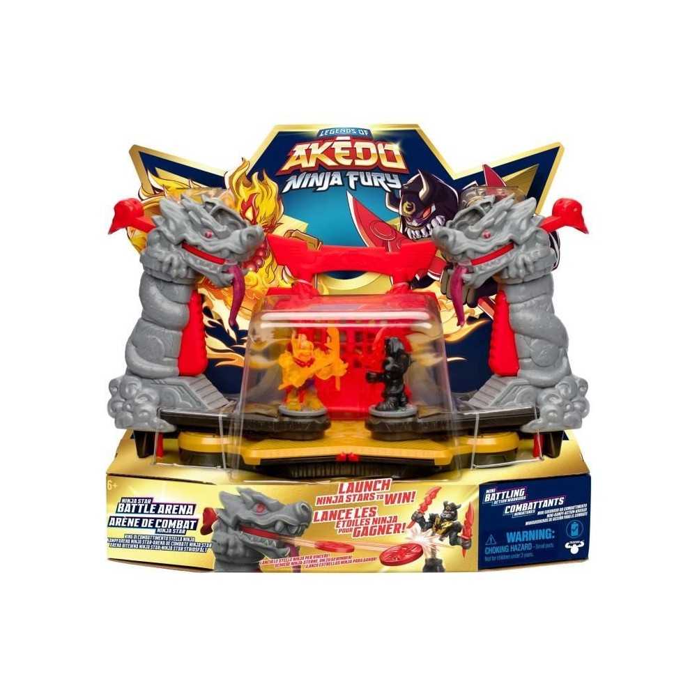 Arene de Combat Ninja Fury - MOOSE TOYS - AKEDO - Combat avec figurines, contrôleurs et effets sonores