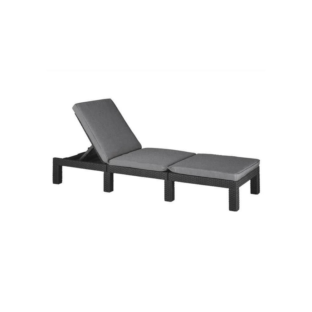 Keter Chaise longue avec coussin Daytona Graphite 441306