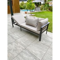 Ensemble repas de jardin ANTALYA 9 places en aluminium - GRIS ANTHRACI