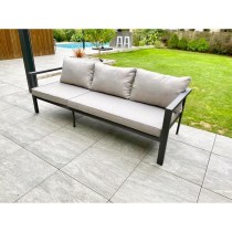 Ensemble repas de jardin ANTALYA 9 places en aluminium - GRIS ANTHRACI