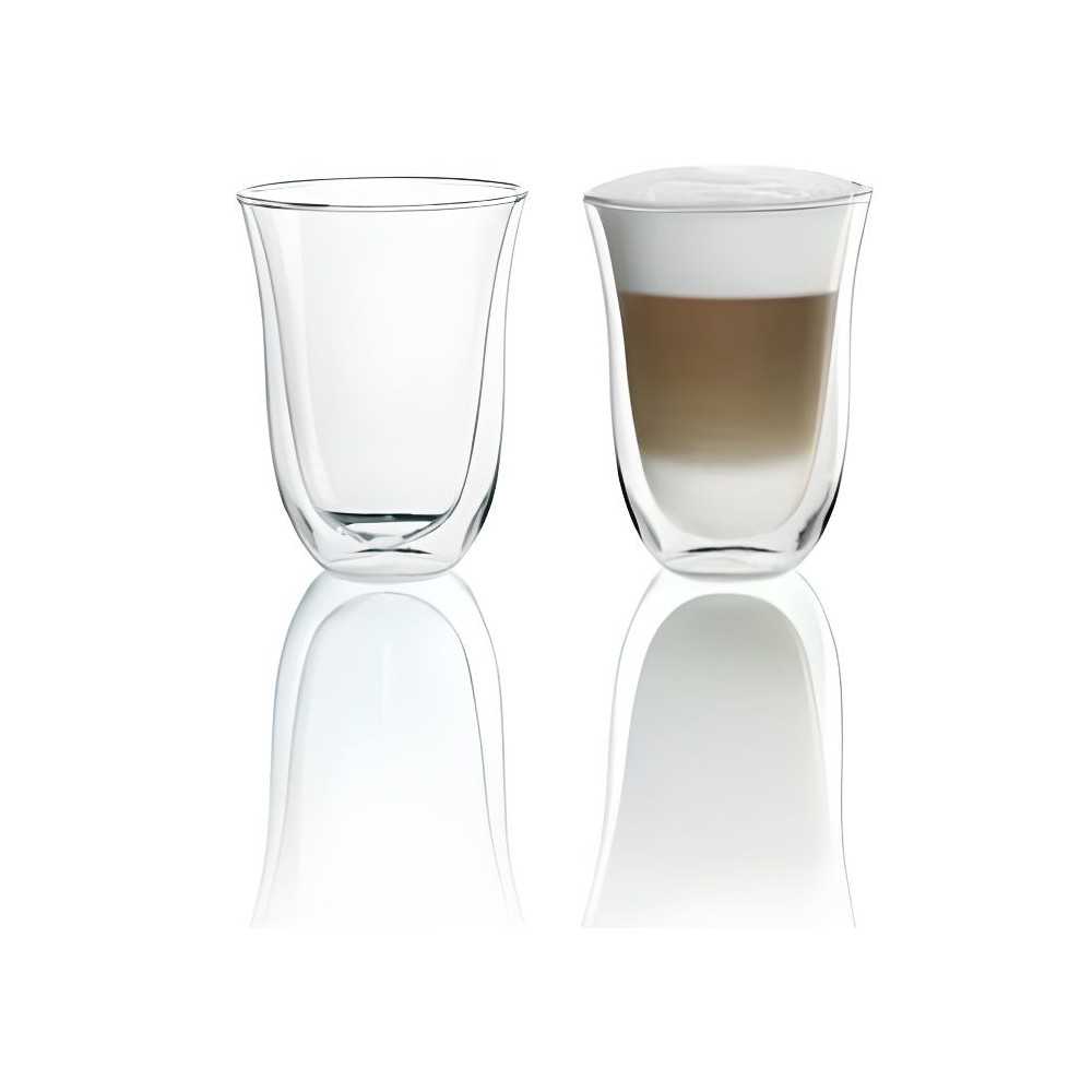 Lot de 2 tasses Latte Macchiato - DELONGHI - Contenance 22 cl - Double