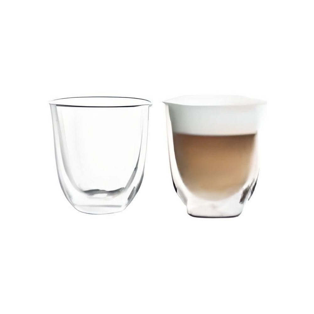 Lot de 2 tasses Capuccino - DELONGHI - Double parois - 19 cl