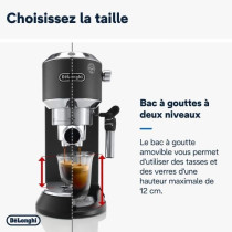 Machine expresso classique - DELONGHI EC685.BK Dedica Style - Noir - C