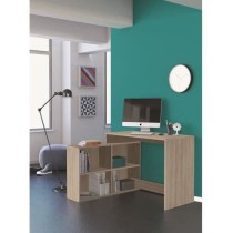 DEMEYERE Bureau d'angle contemporain décor chene Shannon - L 112 cm -