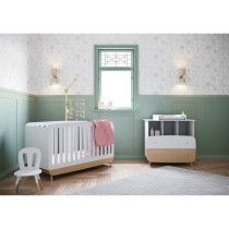 Ens. lit bébé 70 x 140 Kit évolutif, commode 2 tiroirs, 3 niches et