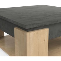 Table basse carrée AUSTIN - Décor chene Hamilton et Sidewalk - L 80