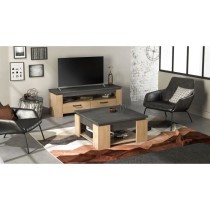 Meuble TV AUSTIN - Taille écran max 55' (140 cm) - Décor chene Hamil