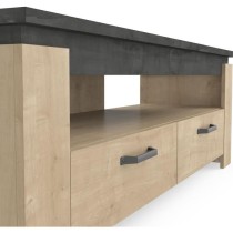 Meuble TV AUSTIN - Taille écran max 55' (140 cm) - Décor chene Hamil