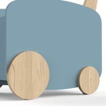 Chariot de rangement a roulettes - FIRMIANA - Style scandinave - Bleu