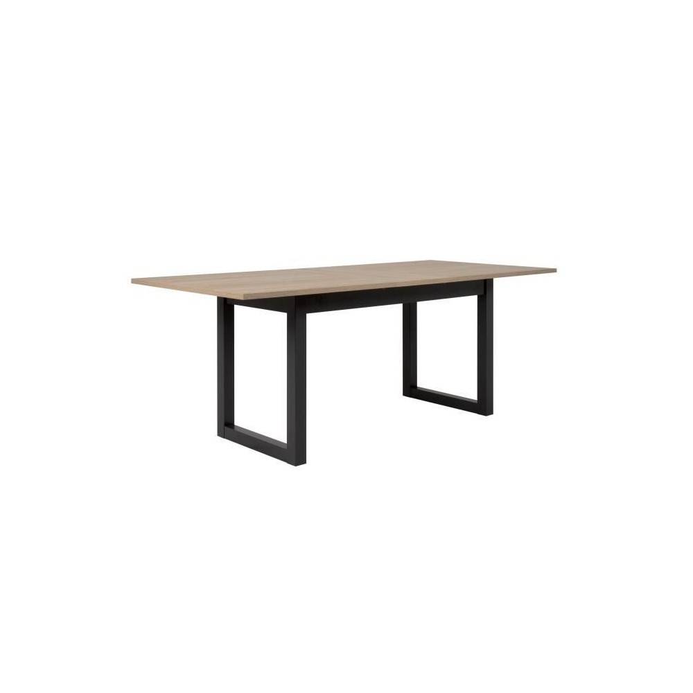 Table a manger extensible - Décor chene sonoma et anthracite - 160-20