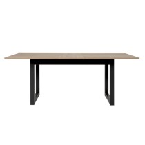 Table a manger extensible - Décor chene sonoma et anthracite - 160-20