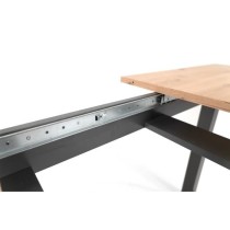 Table a manger extensible - Décor chene sonoma et anthracite - 160-20