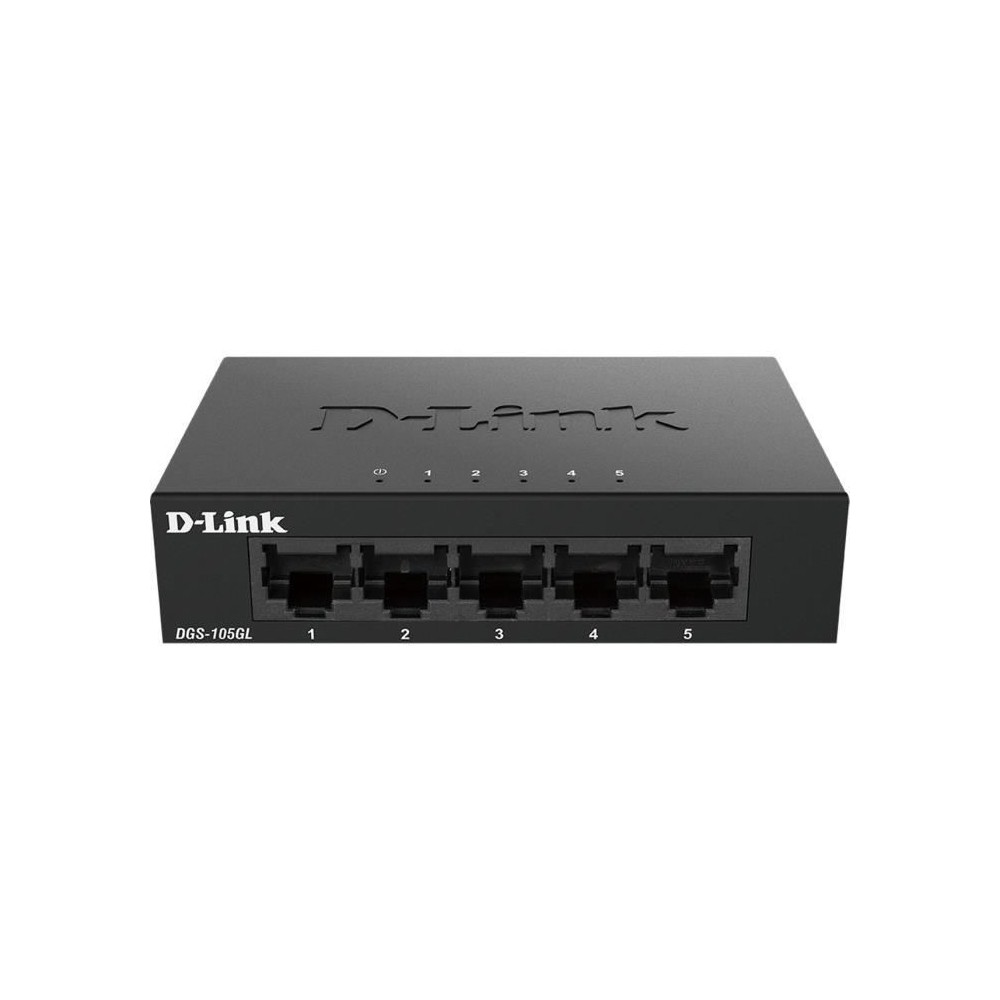 Switch 5 ports Gigabit - Métallique, connecteurs plastique - DLINK -