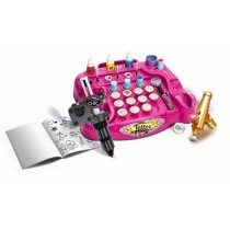 Coffret Tatouage - Clementoni - Machine a Tatouer, Pochoirs, Peinture pour le Corps, Paillettes, Tampons