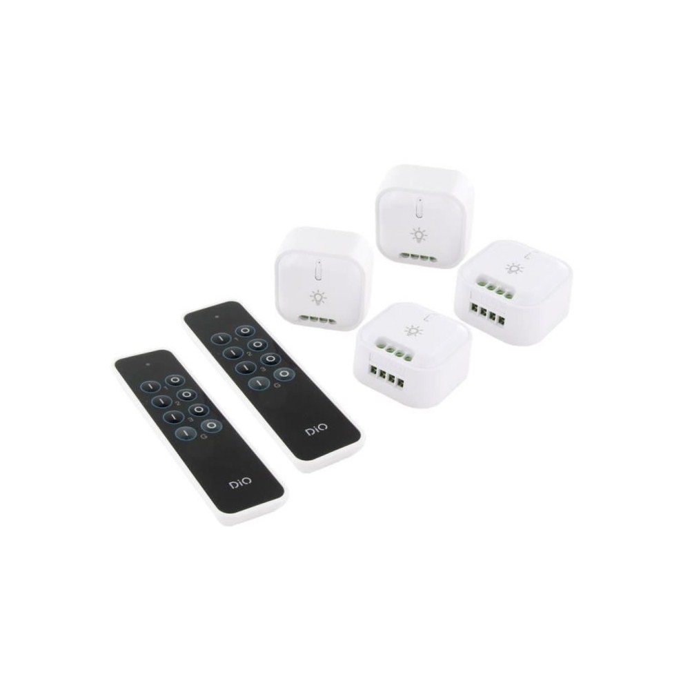 Kit de 4 modules éclairage et 2 télécommandes - DIO - 54859 - DiO 1