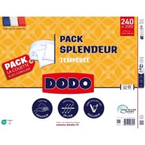 Pack couette 220 x 240 cm + 2 oreillers 60 x 60 cm - Splendeur - Garni