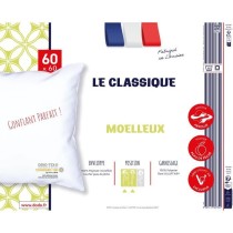 Oreiller - LE CLASSIQUE - Gonflant parfait - 60 x 60 cm - Polyester et