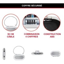 Mini Coffre-fort Portable - MASTER LOCK - 5900EURDWHT - Avec Câble - Combinaison - Blanc