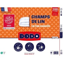 Couette 200x200 cm DODO CHAMPS DE LIN - Chaude - 450G/m² - Couette 1-