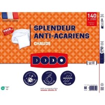 DODO Pack Couette chaude anti-acariens 140x200 cm + 1 oreiller 60x60 c