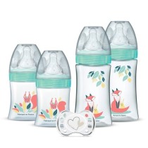 DODIE Lot de 4 biberons naissance Tétine Ronde Anti-Colique (2x150mL