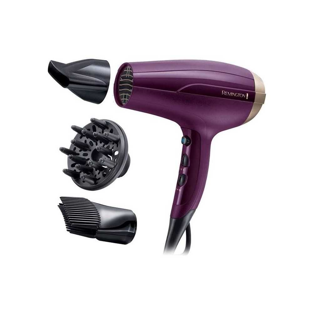 Seche-Cheveux Ionique REMINGTON D5219 - Anti-Frisottis, 3 Températures, 2 Vitesses, 2300W