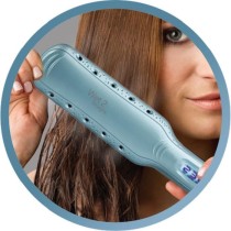 Lisseur Remington Wet2Straight S7350 - Lissage sur cheveux mouillés ou sec - Plaques larges, Soins a l'huile d'argan et Vitamin