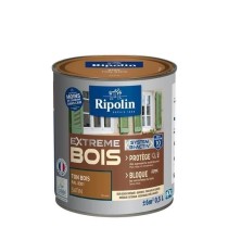 RIPOLIN Peinture Bois Satin Haute Protection 10 ans qui Protege et Magnifie vos Bois - Ton bois