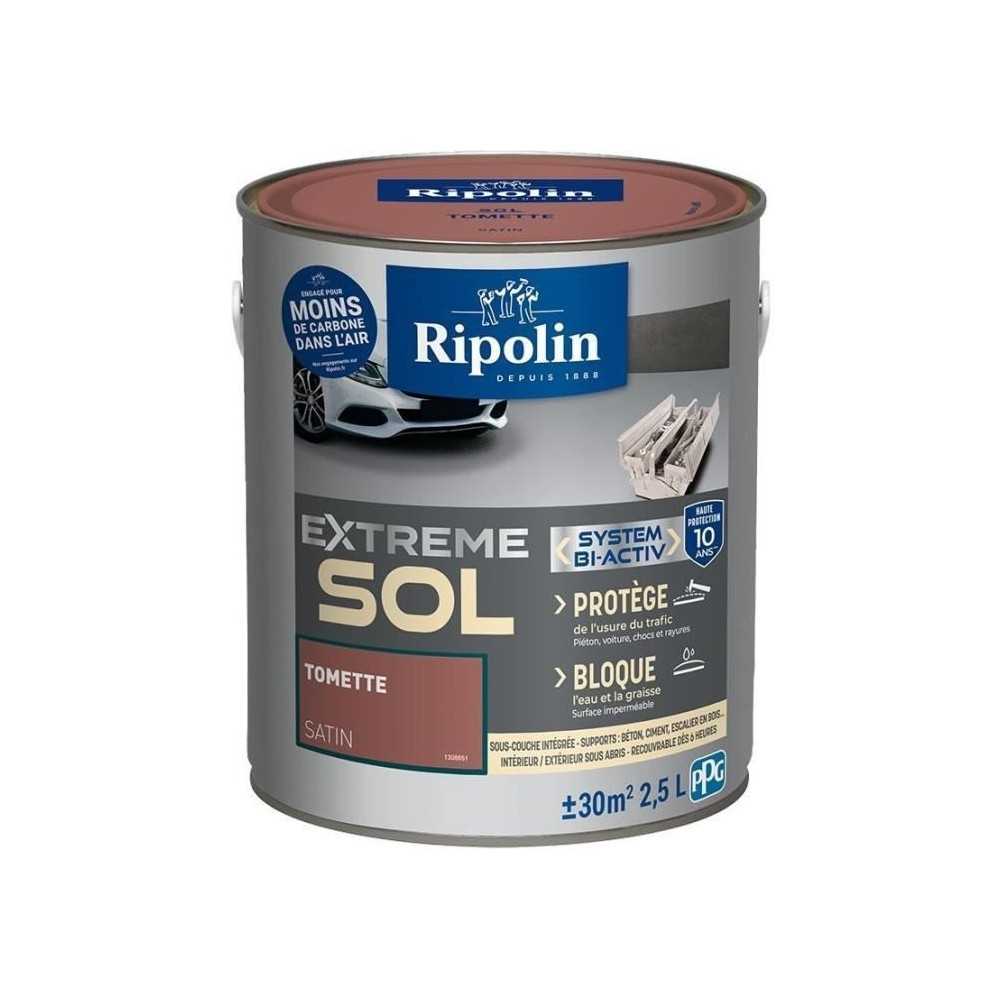 RIPOLIN Peinture pour sol intérieur et extérieur - Tomette satin - 2,5 L