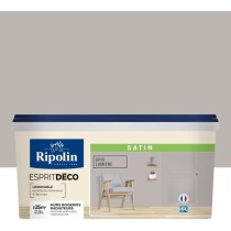 Peinture de couleur murale intérieur satin gris lumiére 2,5L Ripolin