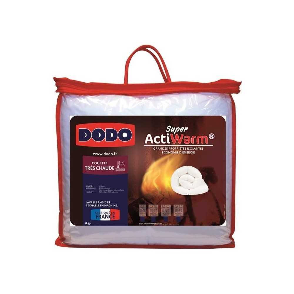 DODO Couette tres chaude 450g/m² SUPER ACTIWARM 240x260 cm blanc