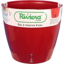 RIVIERA Bac a réserve d'eau - Rond - Ø 36 x H 33 cm - Rouge