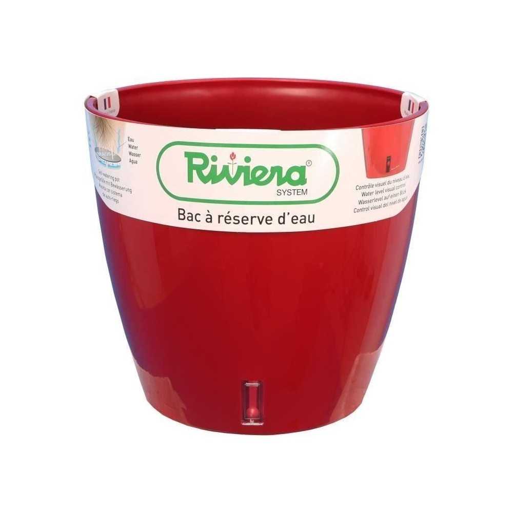 RIVIERA Bac a réserve d'eau - Rond - Ø 36 x H 33 cm - Rouge