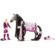 Coffret de Beauté de 18 Pieces Pour Figurines Chevaux avec la Cavaliere Sofia - Criniere et Queue détachables - Cadeau pour po