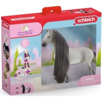 Coffret de Beauté de 18 Pieces Pour Figurines Chevaux avec la Cavaliere Sofia - Criniere et Queue détachables - Cadeau pour po