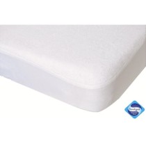 DOMIVA Drap housse + Alese Uni - 100% Coton - oeko-Tex - Blanc/Canard