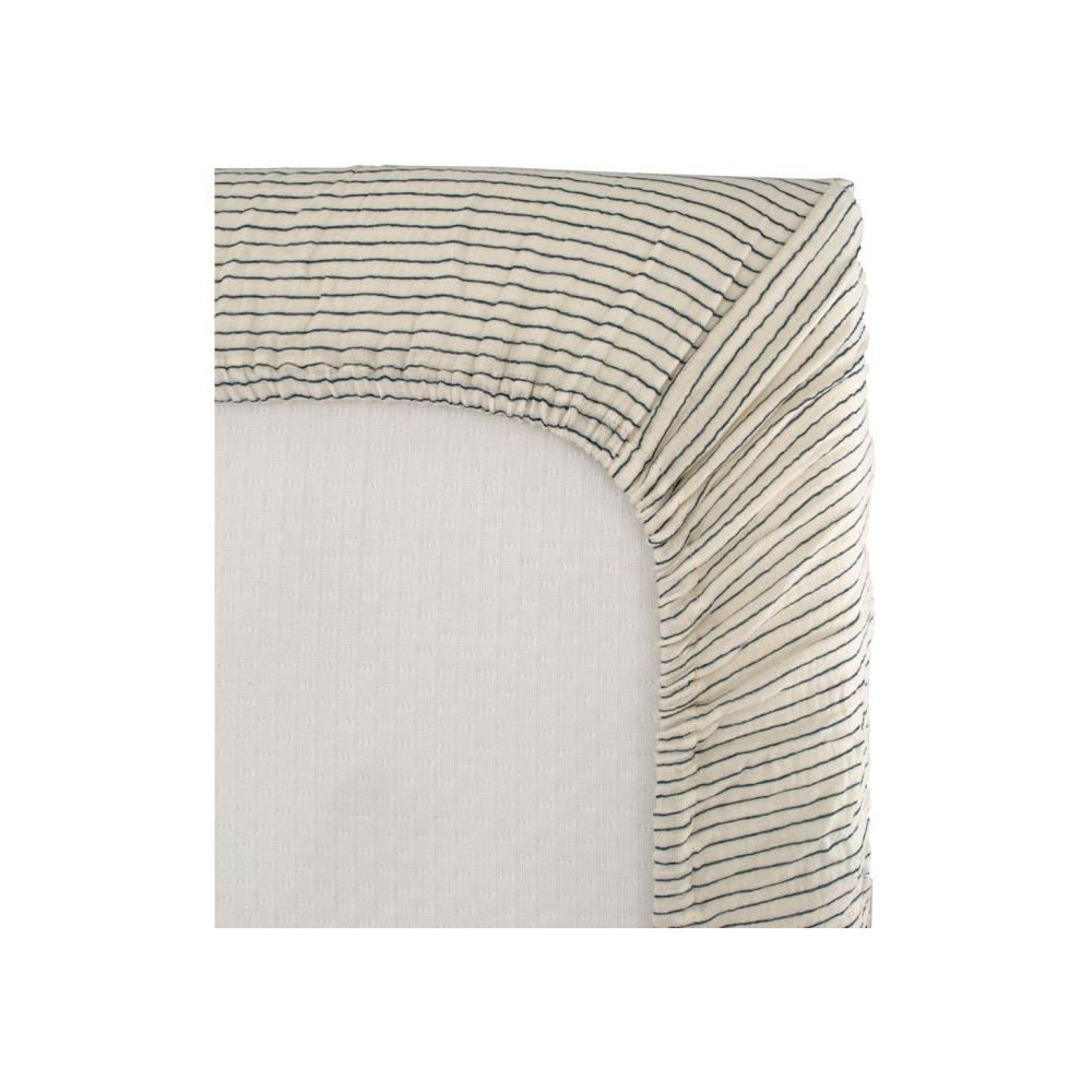 Drap housse lange - DOMIVA - 70x140 cm - Rayures - Gaze de coton