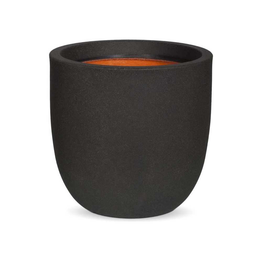 Pot de fleur boule - CAPI EUROPE - SMOOTH NL - 35 x 34 cm - Noir