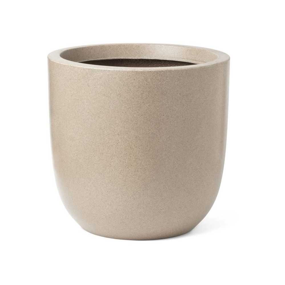 Pot de fleur boule - CAPI EUROPE - WASTE SMOOTH NL - 35 x 34 cm - Terrazzo beige