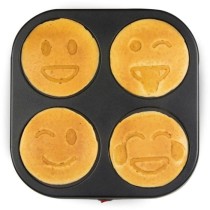 Crépiere DOMO - 4 crepes - Motifs EMOJI - revetement anti-adhésif -